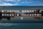 莱万这场不对劲，强弱盘先动了，这事到底谁说了算（49tk这波走势被扒出