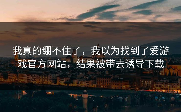 我真的绷不住了，我以为找到了爱游戏官方网站，结果被带去诱导下载