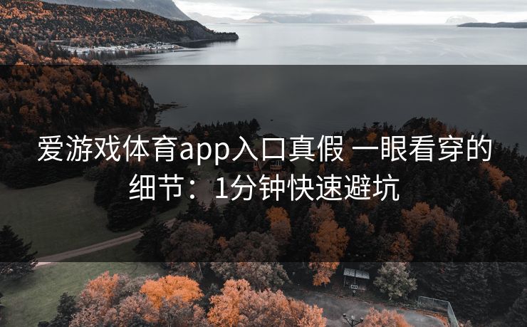 爱游戏体育app入口真假 一眼看穿的细节：1分钟快速避坑
