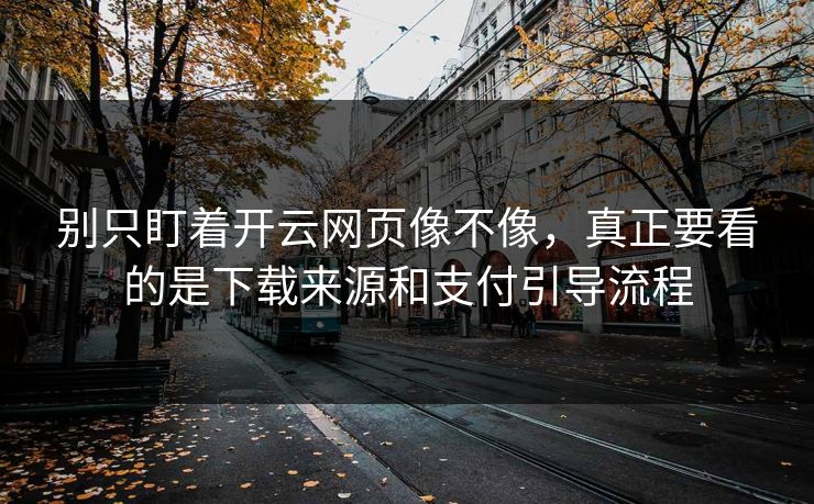 别只盯着开云网页像不像，真正要看的是下载来源和支付引导流程